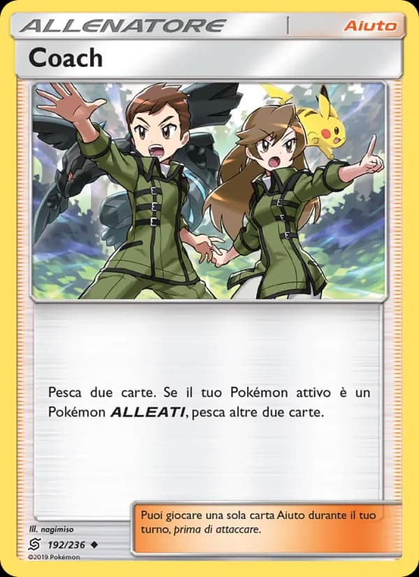 Coach card in Italian