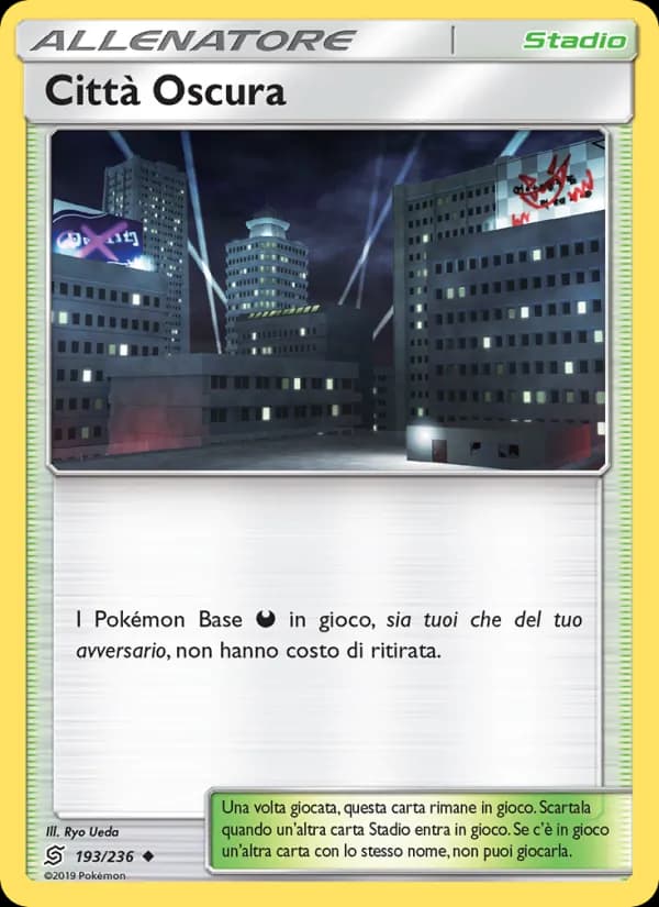 Città Oscura card in Italian