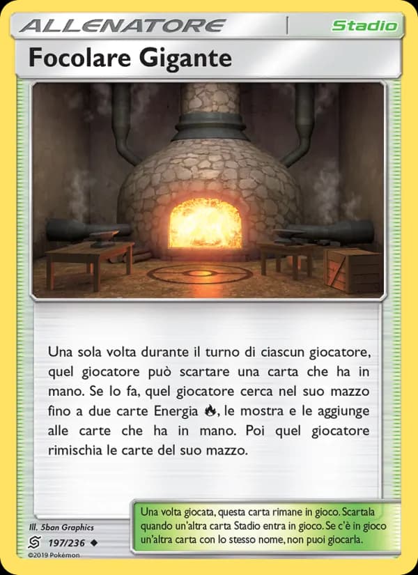 Focolare Gigante card in Italian