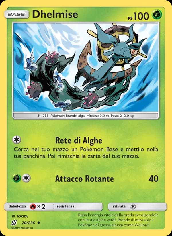 Dhelmise card in Italian