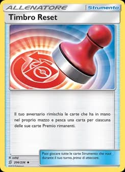 Timbro Reset card in Italian