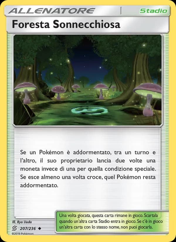 Foresta Sonnecchiosa card in Italian