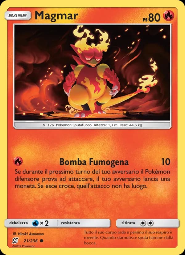 Magmar card in Italian