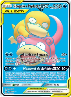 Slowpoke e Psyduck GX card in Italian