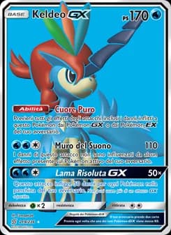 Keldeo GX card in Italian