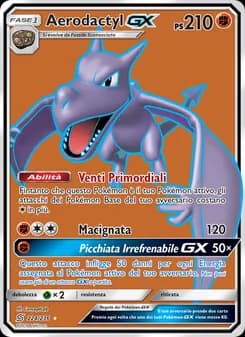 Aerodactyl GX card in Italian