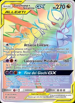 Garchomp e Giratina GX card in Italian