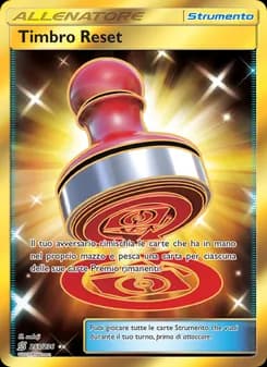 Timbro Reset card in Italian