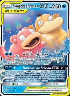 Slowpoke e Psyduck GX card in Italian