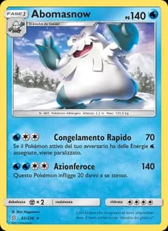 Abomasnow card in Italian