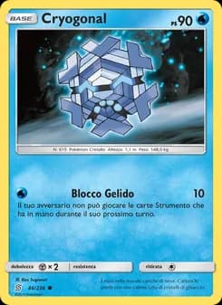 Cryogonal card in Italian
