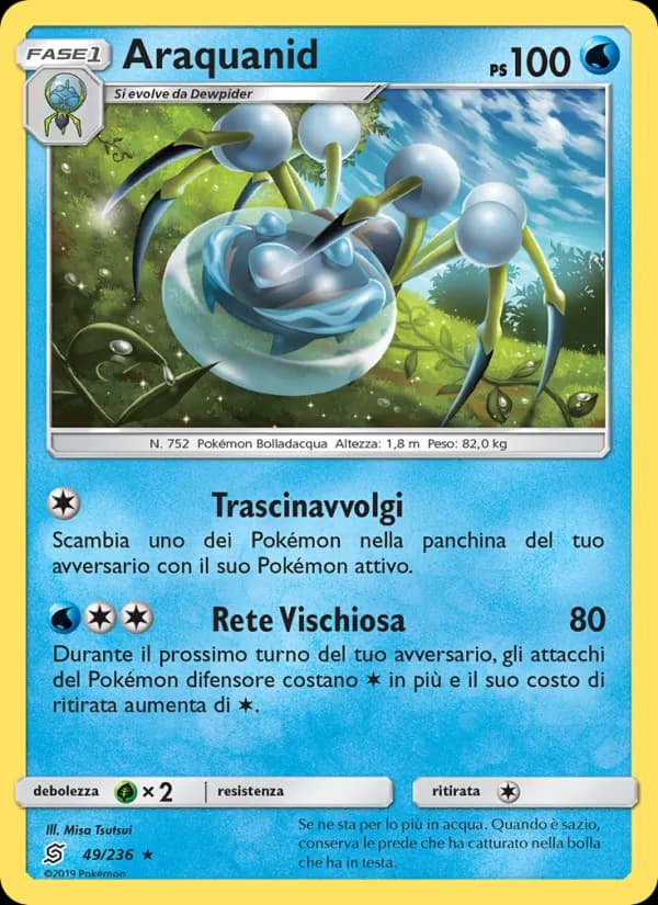Araquanid card in Italian