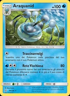 Araquanid card in Italian