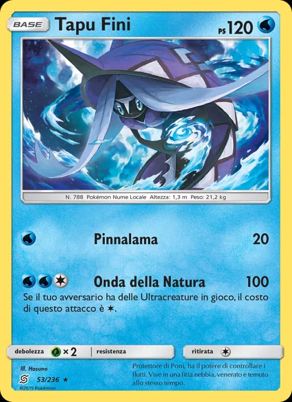 Tapu Fini card in Italian