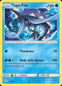 Tapu Fini card in Italian