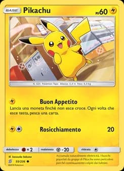 Pikachu card in Italian