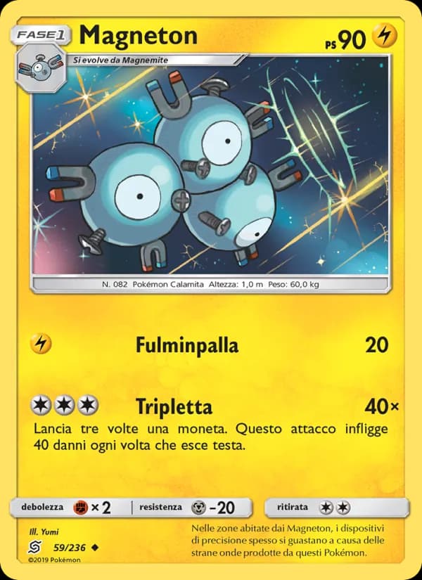 Magneton card in Italian
