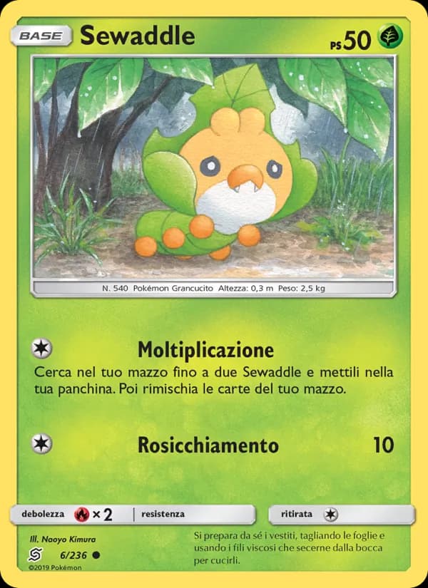 Sewaddle card in Italian