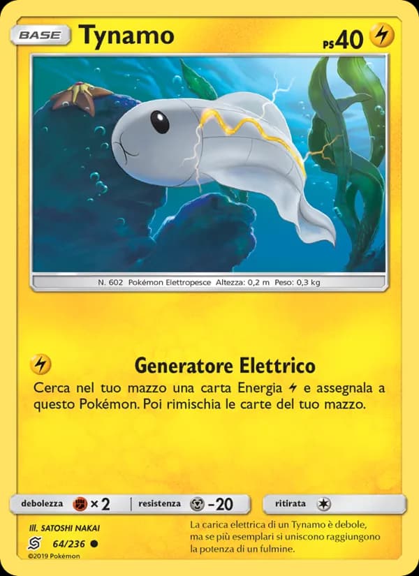 Tynamo card in Italian