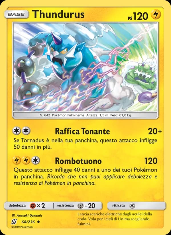 Thundurus card in Italian
