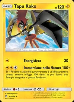 Tapu Koko card in Italian