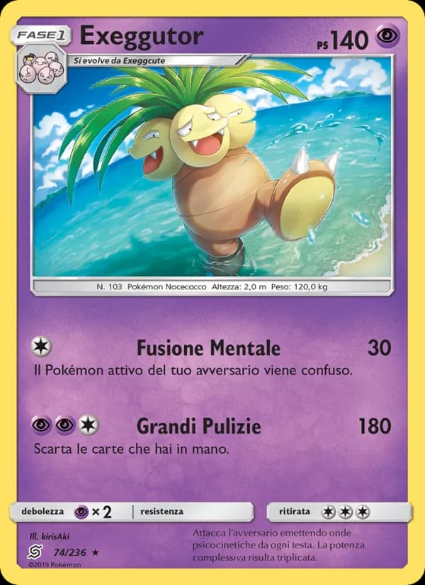 Exeggutor card in Italian