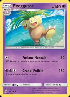 Exeggutor card in Italian