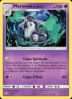 Marowak di Alola card in Italian
