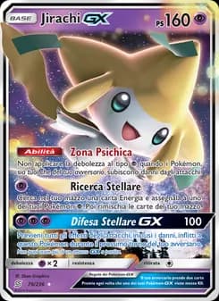 Jirachi GX card in Italian