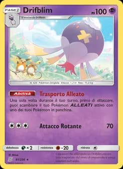 Drifblim card in Italian