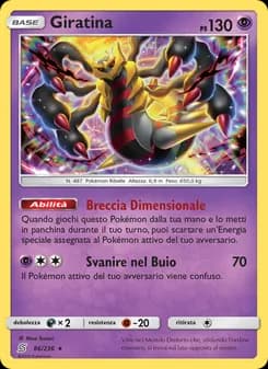 Giratina card in Italian