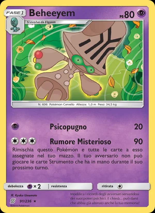 Beheeyem card in Italian