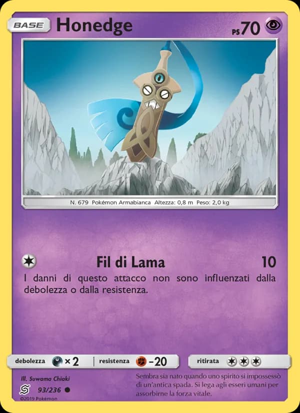 Honedge card in Italian