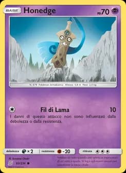 Honedge card in Italian
