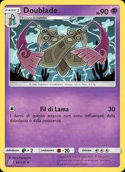 Doublade card in Italian