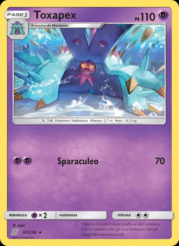 Toxapex card in Italian