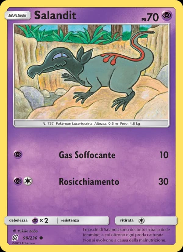Salandit card in Italian