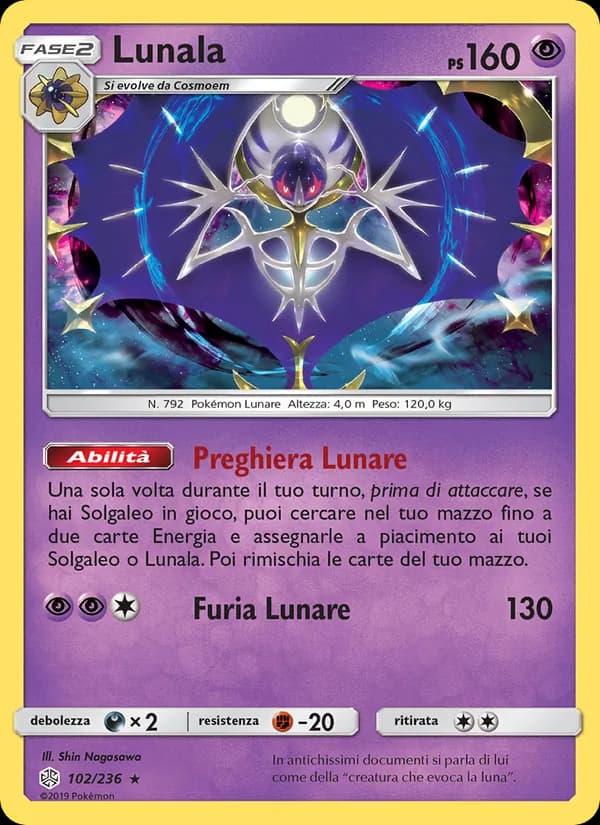Lunala card in Italian