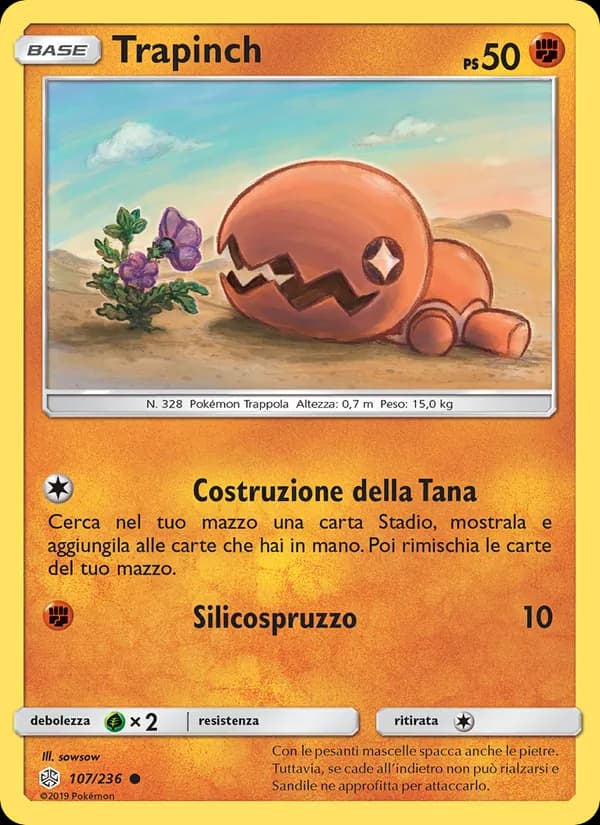 Trapinch card in Italian