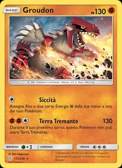 Groudon card in Italian