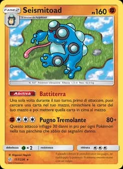 Seismitoad card in Italian