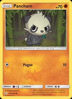 Pancham card in Italian