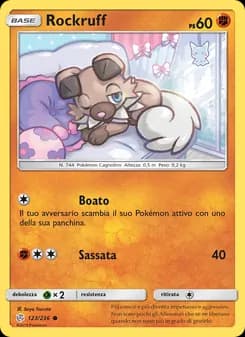 Rockruff card in Italian