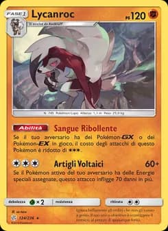Lycanroc card in Italian
