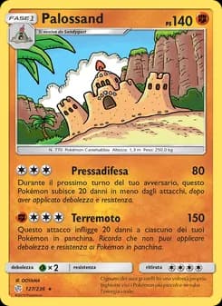 Palossand card in Italian