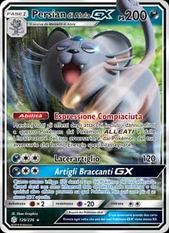 Persian di Alola GX card in Italian