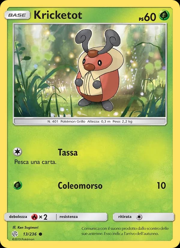 Kricketot card in Italian