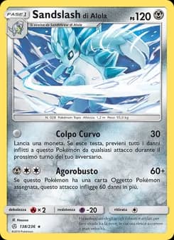 Sandslash di Alola card in Italian
