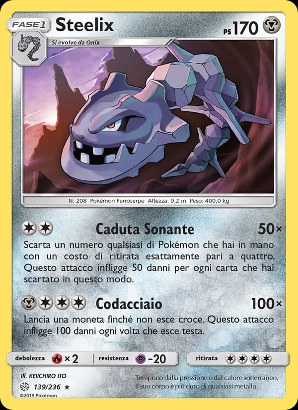 Steelix card in Italian
