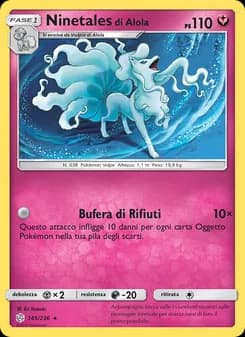 Ninetales di Alola card in Italian